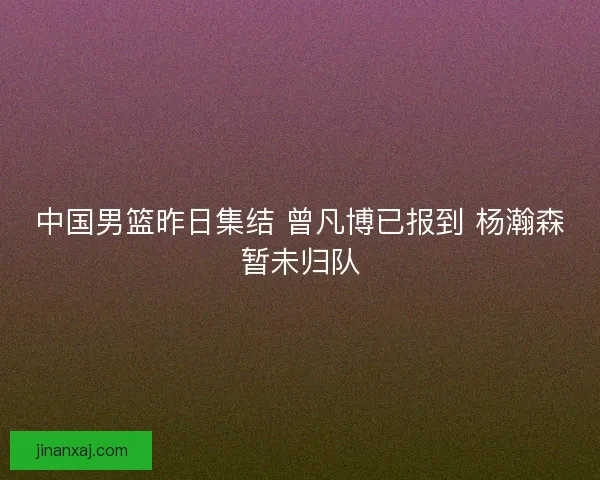 中国男篮昨日集结 曾凡博已报到 杨瀚森暂未归队
